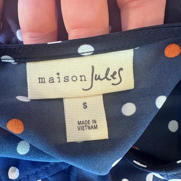 Madison Jules Blue Polkadot Dress US S - Picture 9 of 10